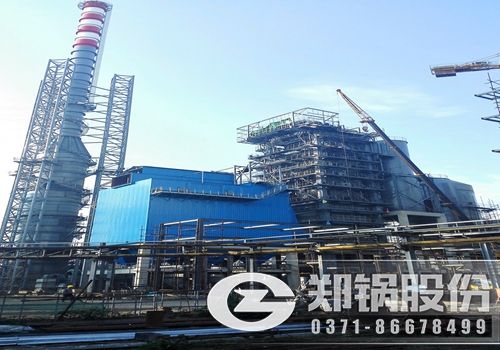 吉林化工廠120噸/小時三廢混燃余熱蒸汽鍋爐項目現場圖2