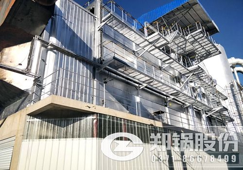 河北保定49噸/時三廢混燃煙氣余熱回收鍋爐項目安裝現場圖2